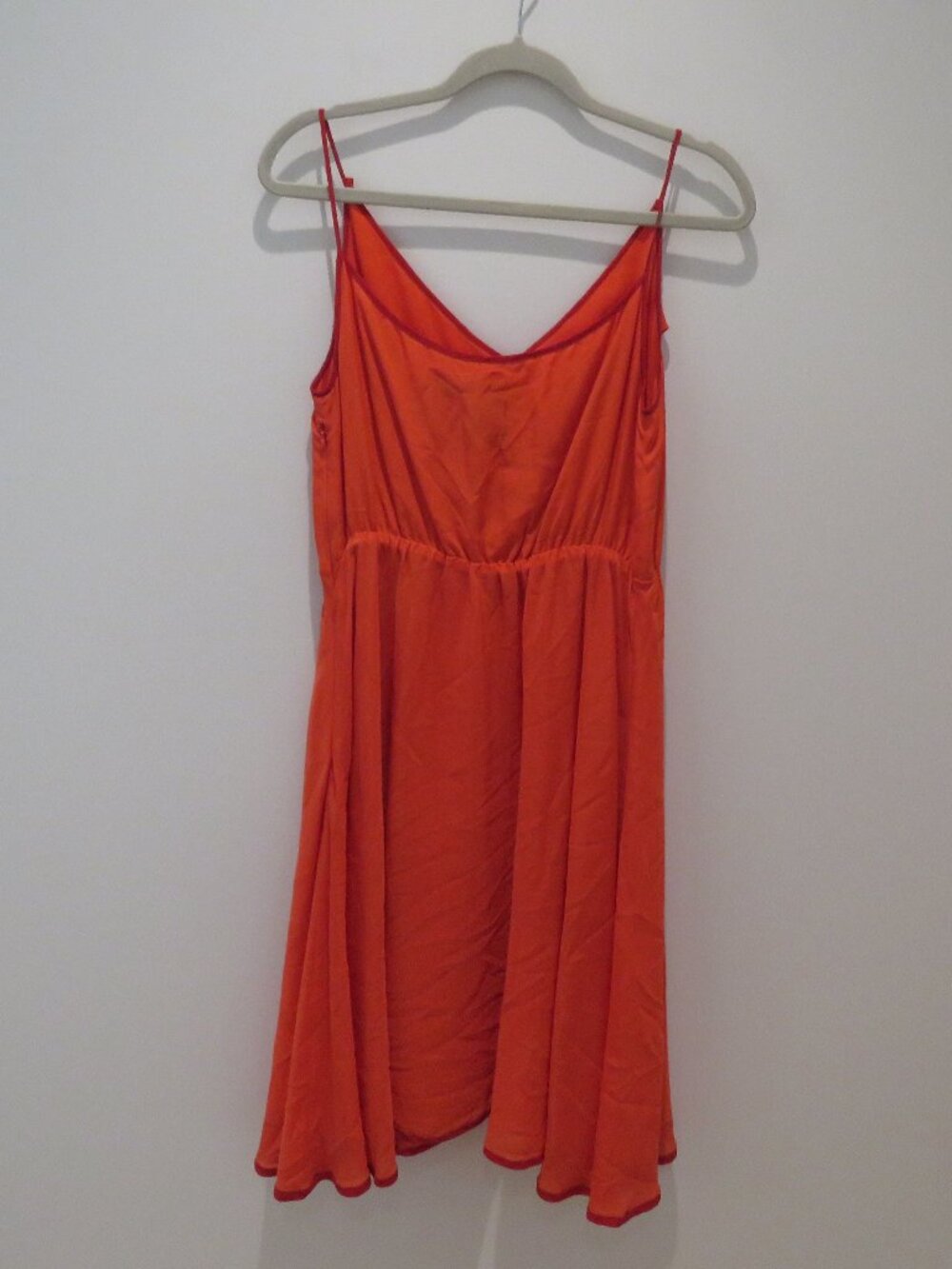 ANTHROPOLOGIE GIRLS FROM SAVOY 100% Silk Ruffle Slip Dress Red Size 4 Coquette - Picture 8 of 12